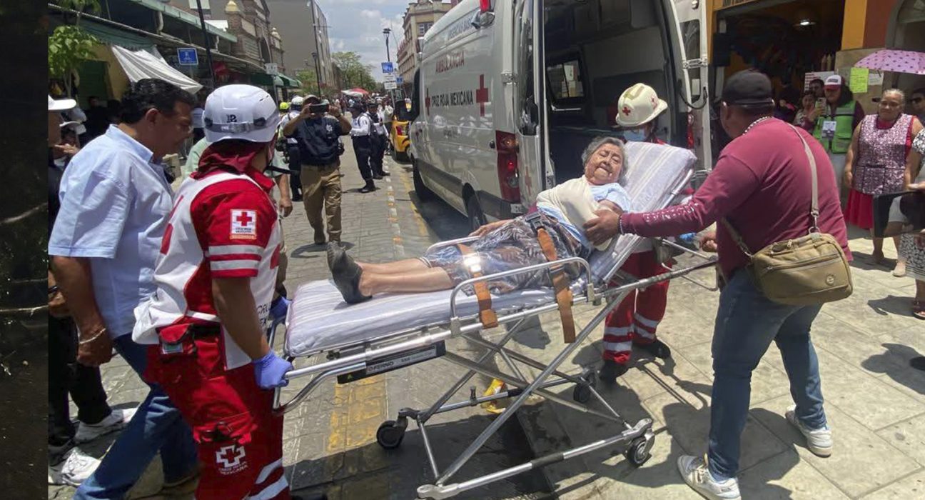 Accidente en el centro, atropellan abuelita Central Q Noticias