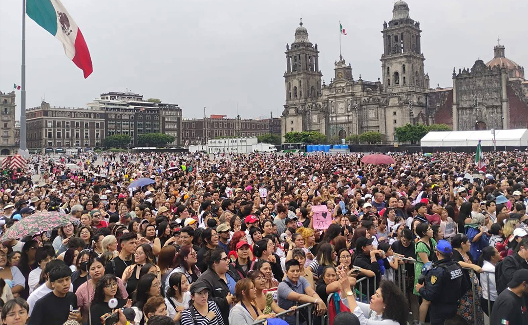 BTS Saluda a fans desde balcón en palacio nacional Central Q Noticias Oaxaca